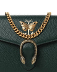 Calfskin Garden Dionysus Chain Wallet Emerald
