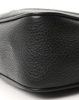 Pebbled Calfskin Small Soho Disco Bag Black