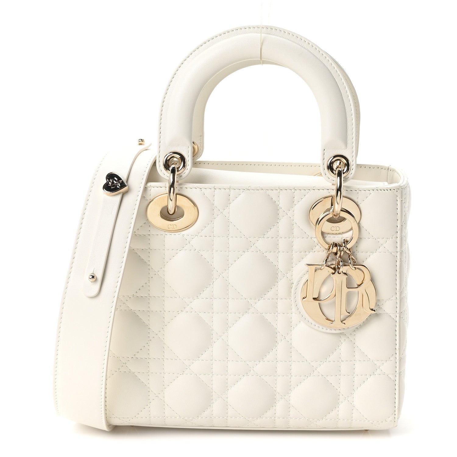 Lambskin Cannage Small My ABCD1OR Lady D1OR White