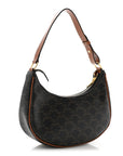 Triomphe Canvas Calfskin Ava Shoulder Bag Tan