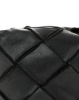 Lambskin Maxi Intrecciato Mini Cassette Camera Bag Black