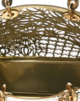 X DAVID WISEMAN Metallic Calfskin Laser Cut Large Lady D1OR Gold