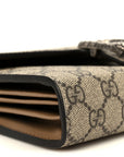 GG Supreme Monogram Mini Dionysus Chain Wallet Beige Taupe