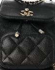 Caviar Quilted Mini Business Affinity Backpack Black