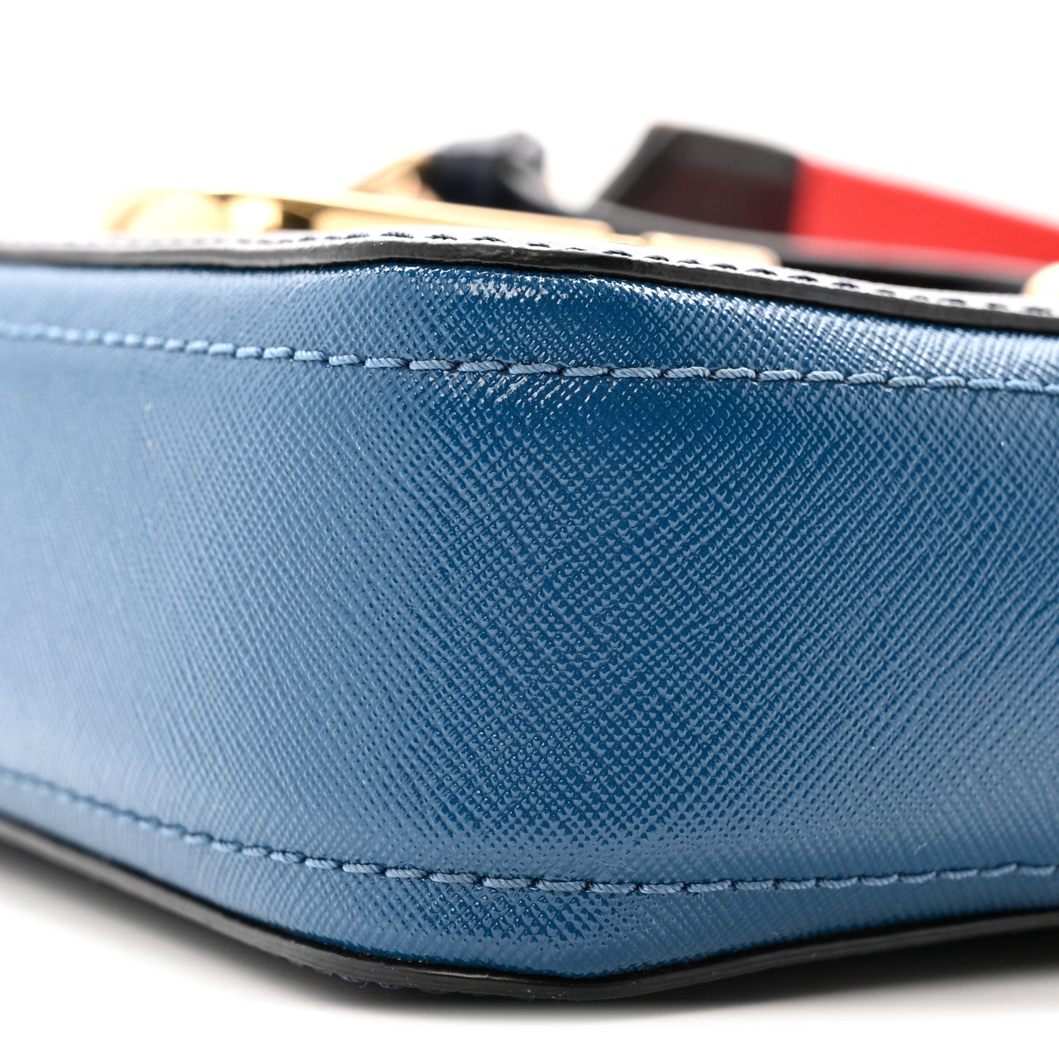 Saffiano Small Snapshot Camera Bag Navy Multicolor