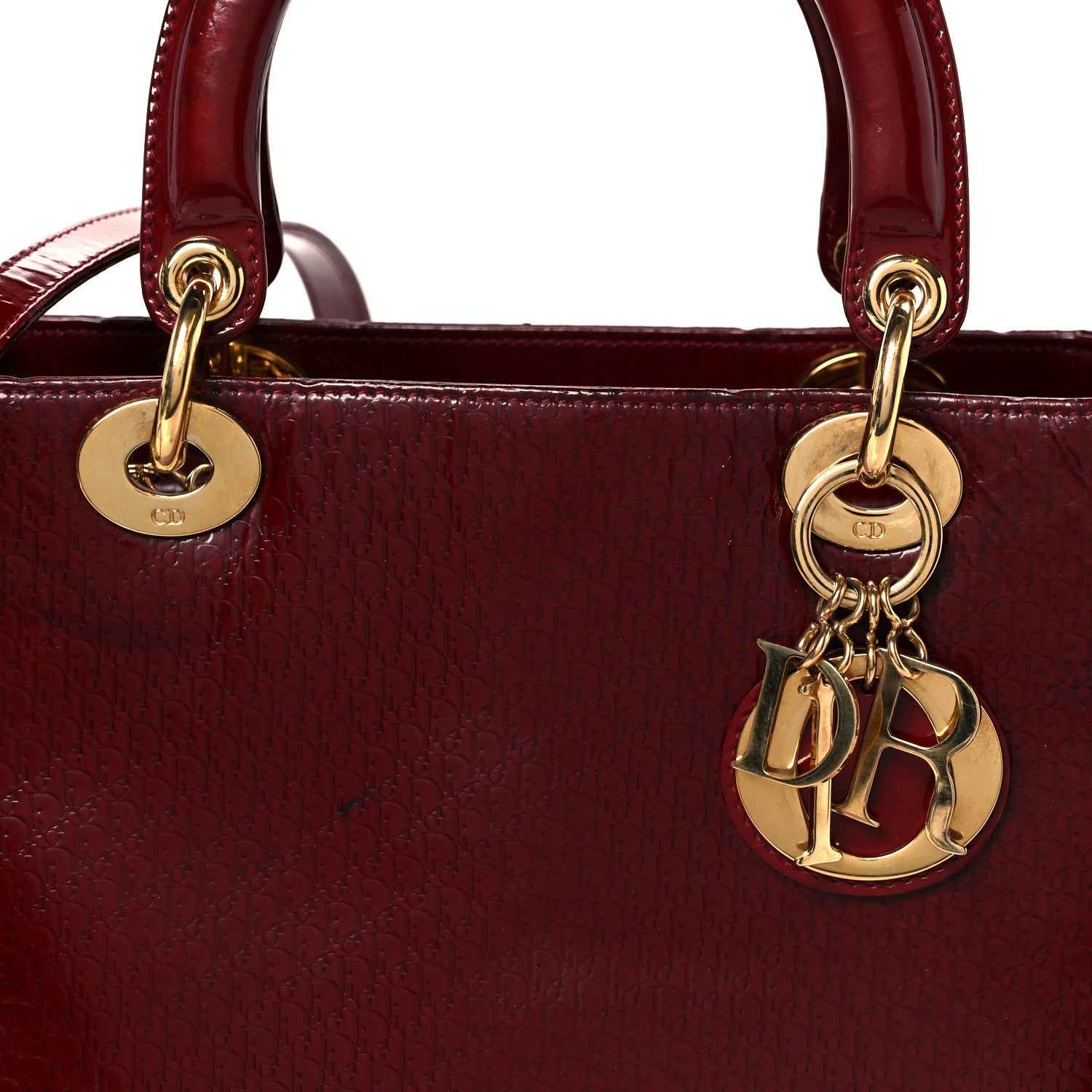 Patent D1ORissimo Medium Lady D1OR Burgundy Red