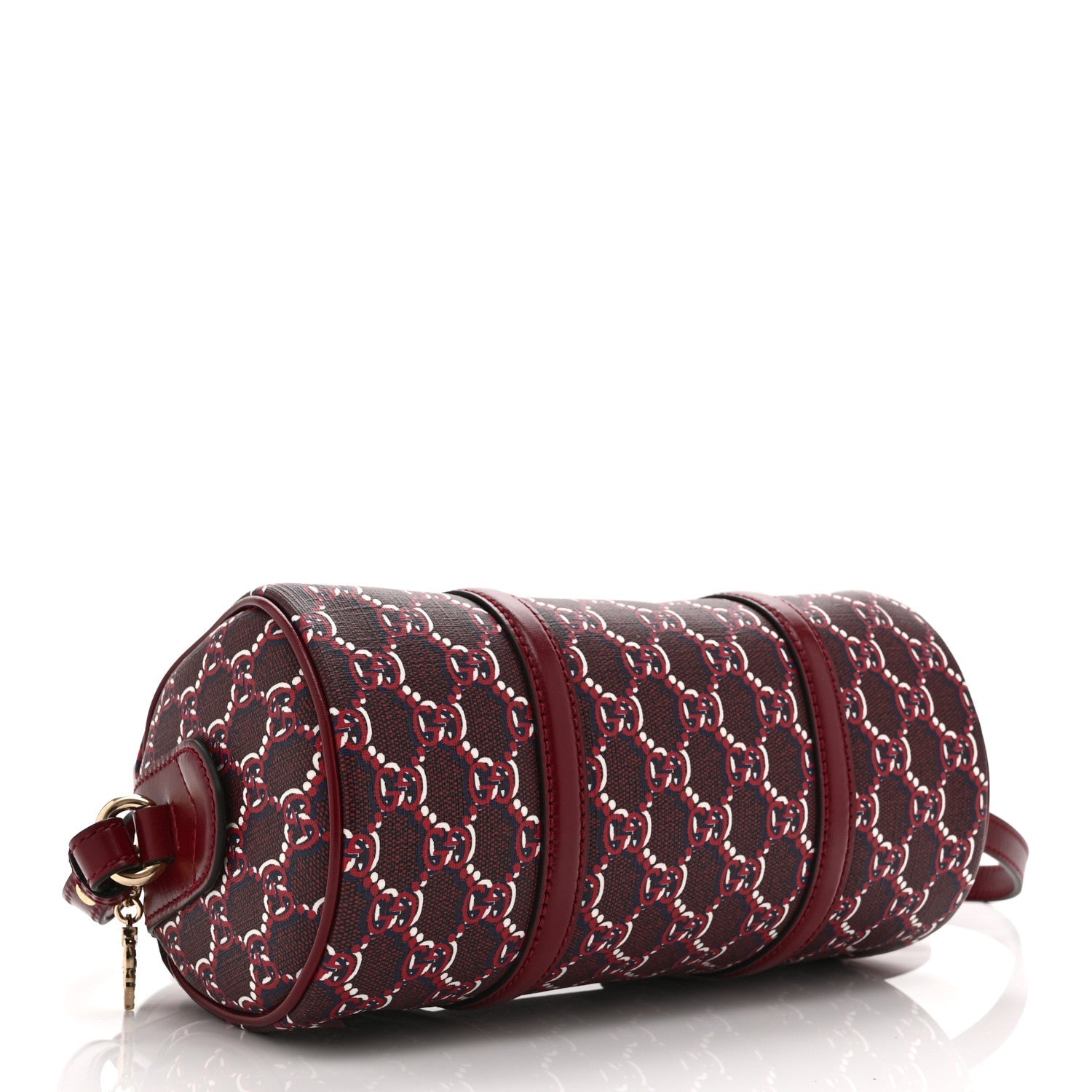 GG Shadow Monogram Ophidia Top Handle Bowler Bag  Rosso Ancora Red