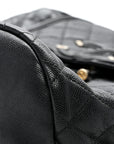 Caviar Quilted Small Filigree Backpack Black
