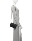 Caviar Quilted CC Turnlock Wallet On Chain WOC Black