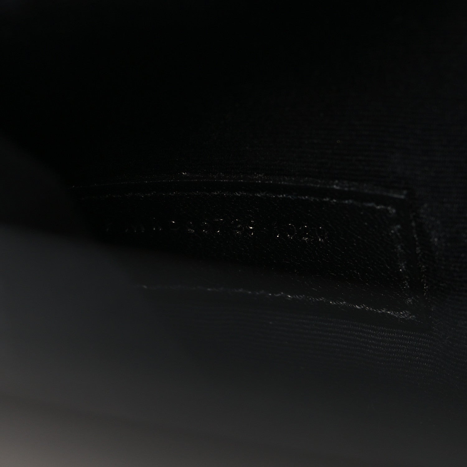 Calfskin Crocodile Embossed Uptown Monogram Pouch Black