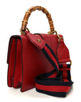 Calfskin Bamboo Web Medium Dionysus Top Handle Bag Red White Blue