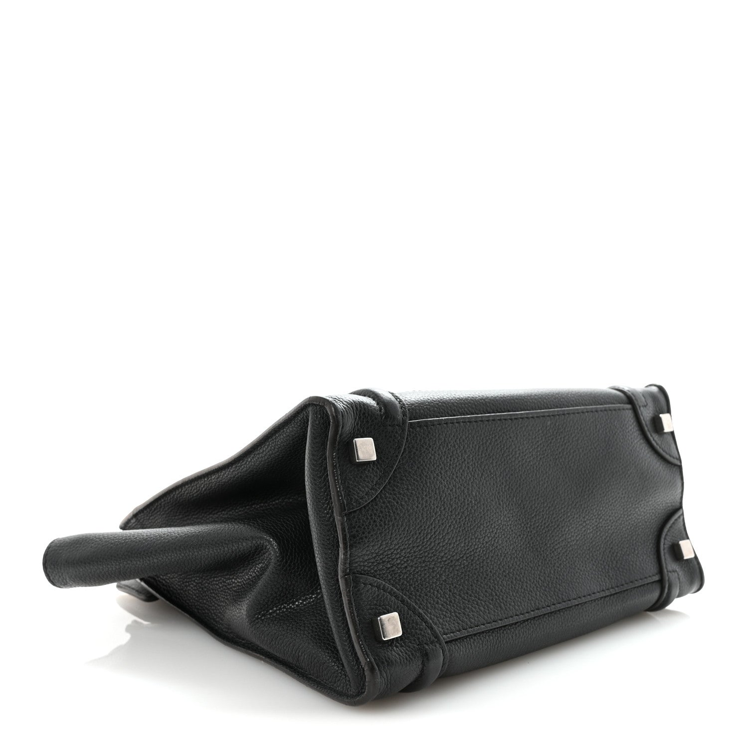 Drummed Calfskin Micro Luggage Black