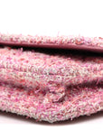 Tweed Quilted Wallet On Chain WOC Pink