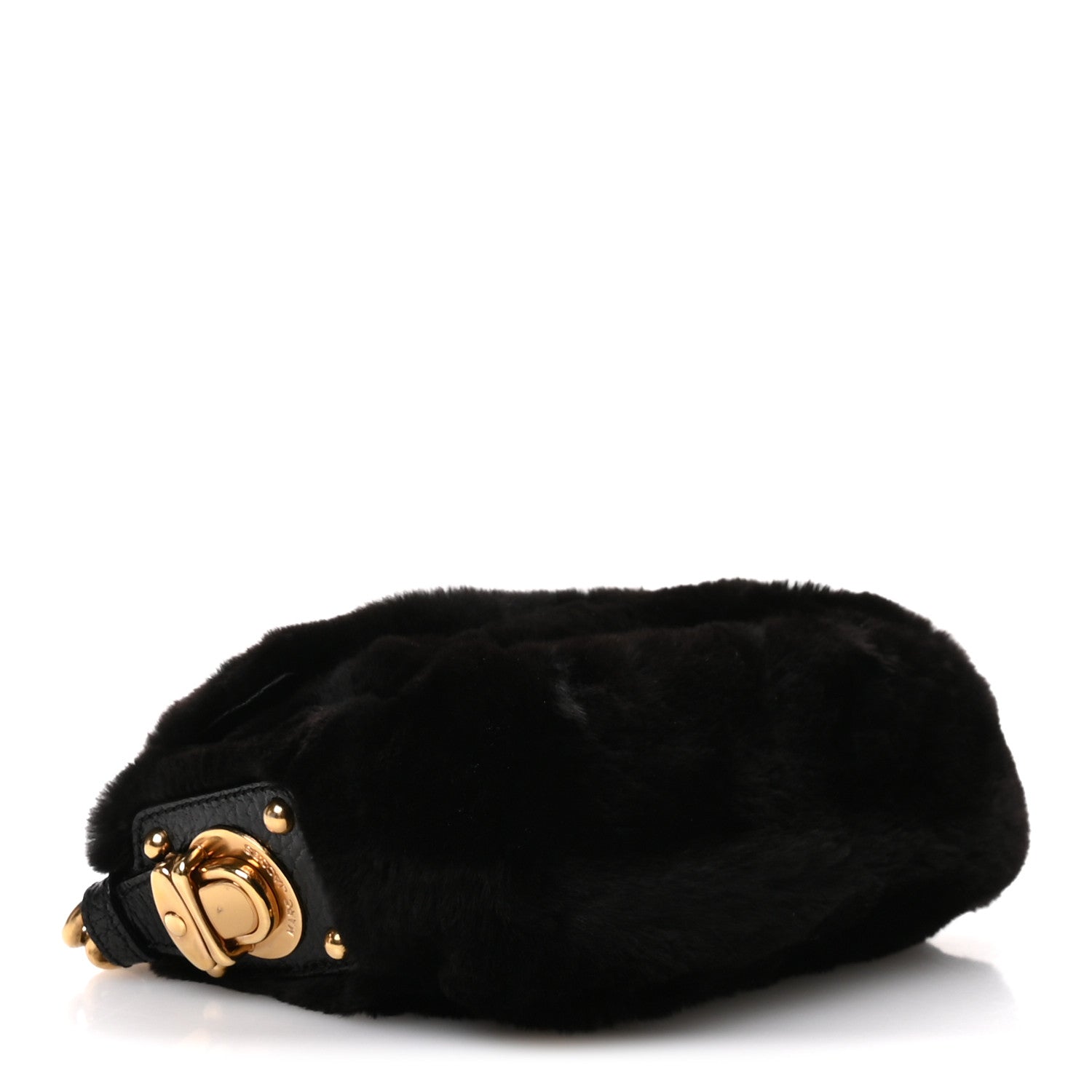 Faux Fur Clutch Black