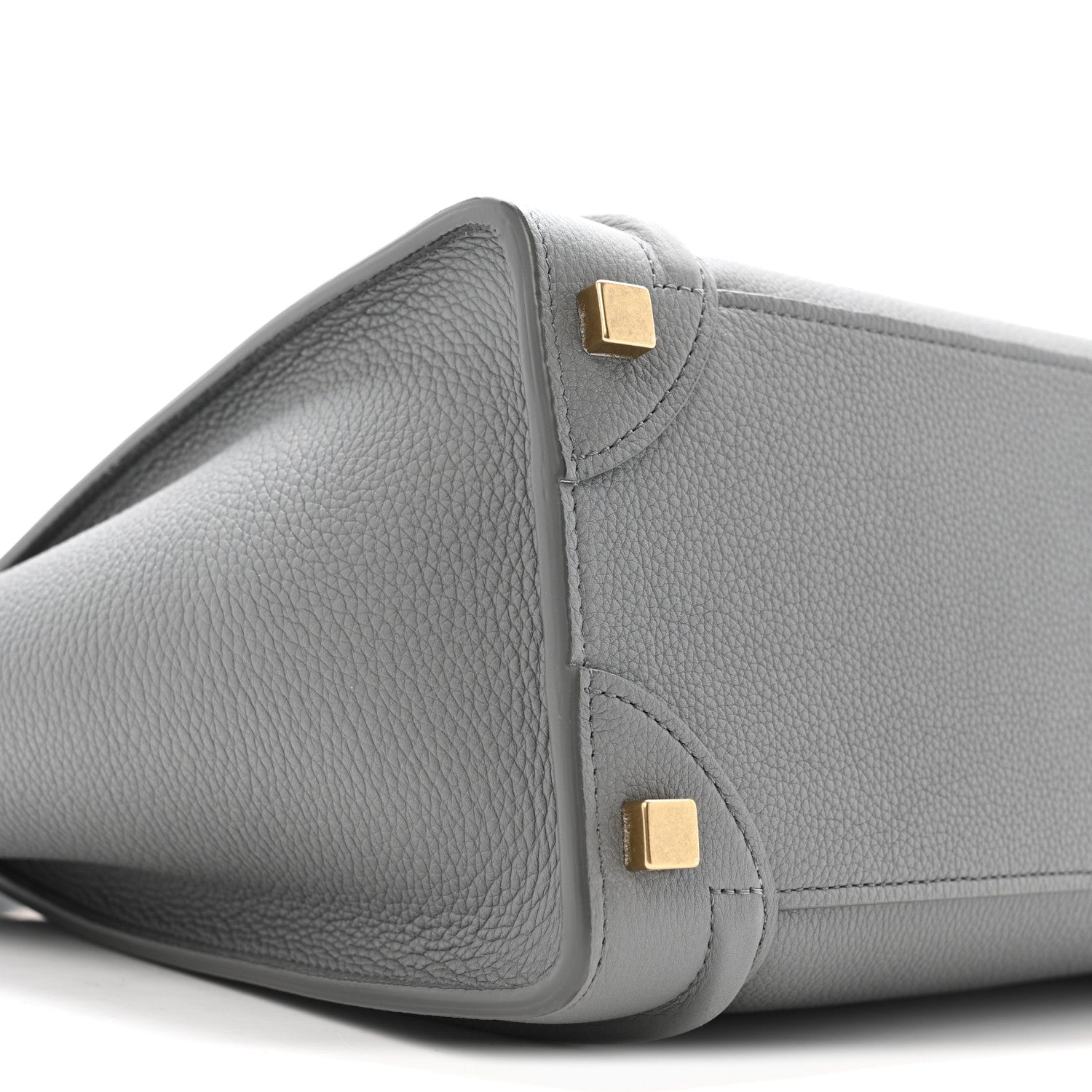 Baby Drummed Calfskin Micro Luggage Kohl
