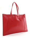 Glossy Calfskin Flat Luggage Shoulder Bag Ultra Red