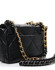 Lambskin Quilted Medium CHNL 19 Flap Black