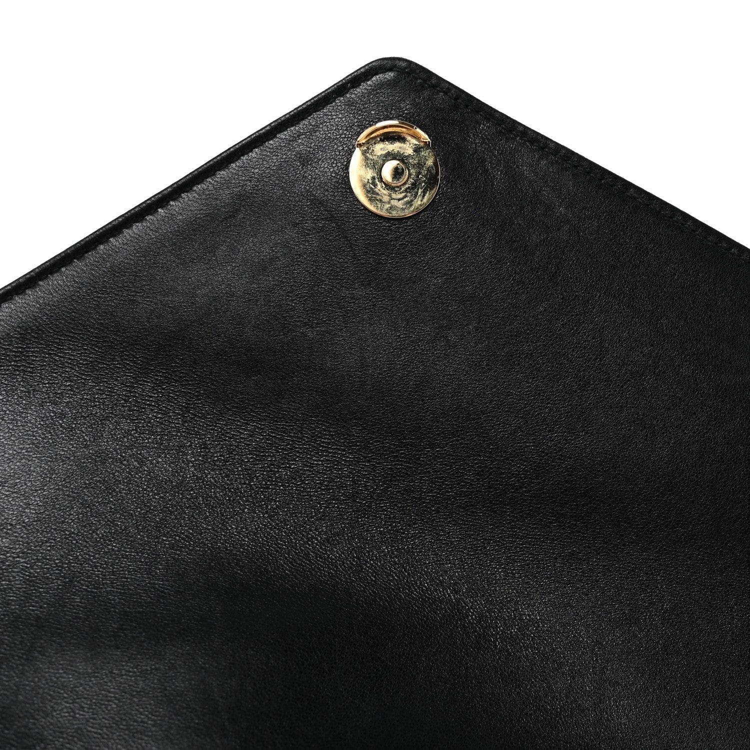 Lambskin Quilted Monogram Large Loulou Black