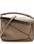 Calfskin Mini Puzzle Bag Sand
