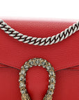Dollar Calfskin Swarovski Crystal Small Dionysus Shoulder Bag Hibiscus Red