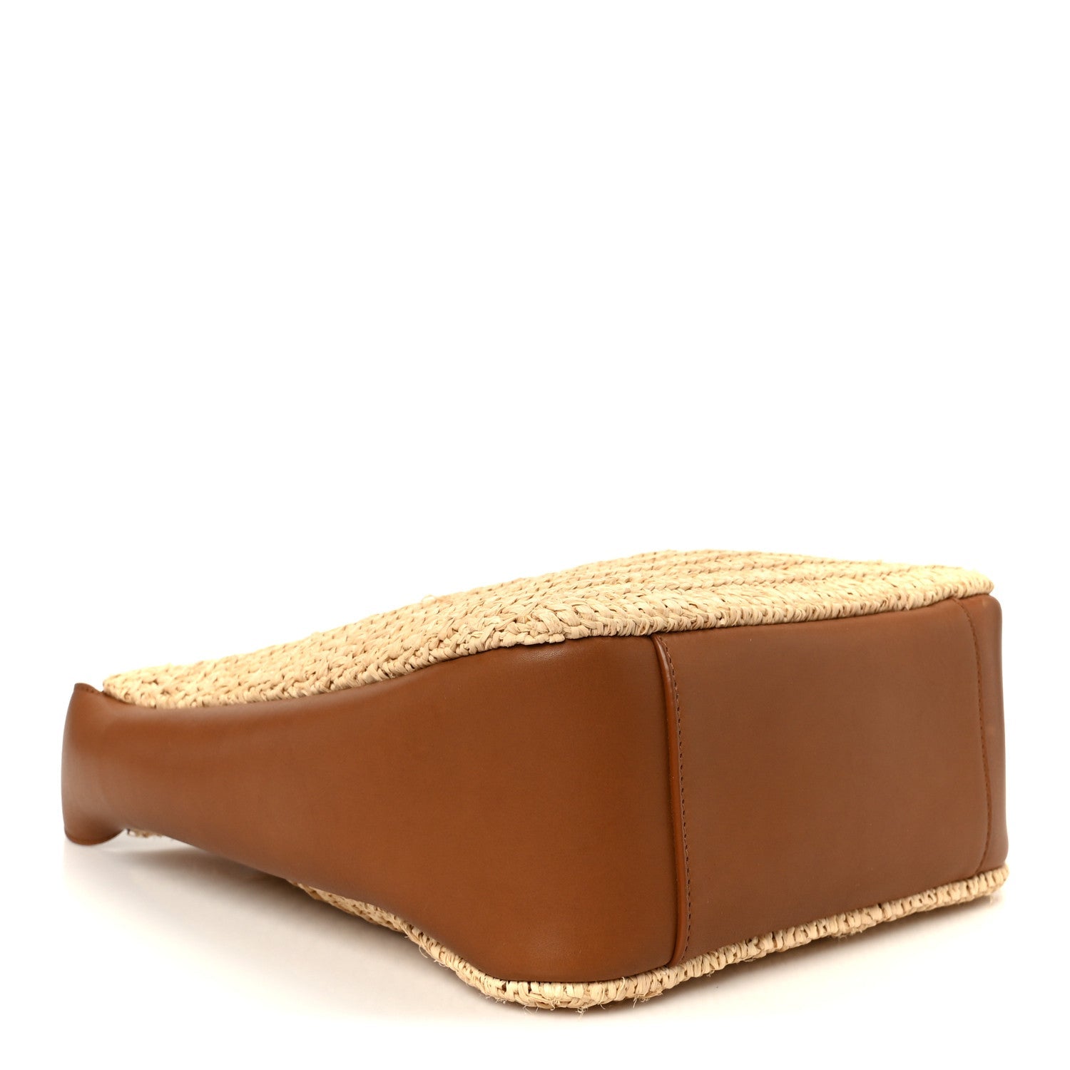 Raffia Calfskin Le 5 A 7 Small Hobo Natural Brick