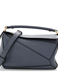 Calfskin Small Puzzle Bag Atlantic Blue