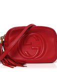 Pebbled Calfskin Small Soho Disco Bag Tabasco Red