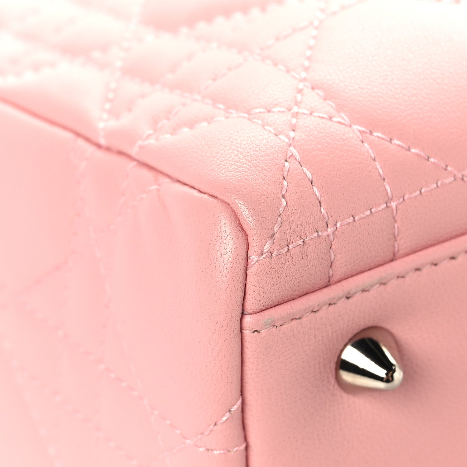 Lambskin Cannage Medium Lady D1OR Light Pink