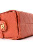 Caviar Quilted Mini CHNL 25 Handbag Dark Orange
