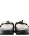 Lizard Calfskin Oz Mules 37 Ombre Black