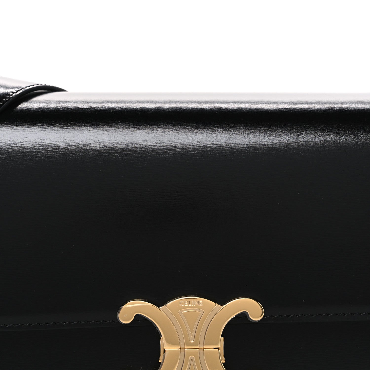Shiny Calfskin Medium Triomphe Black