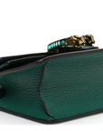 Dollar Calfskin Crystal Mini Dionysus Top Handle Bag Emerald