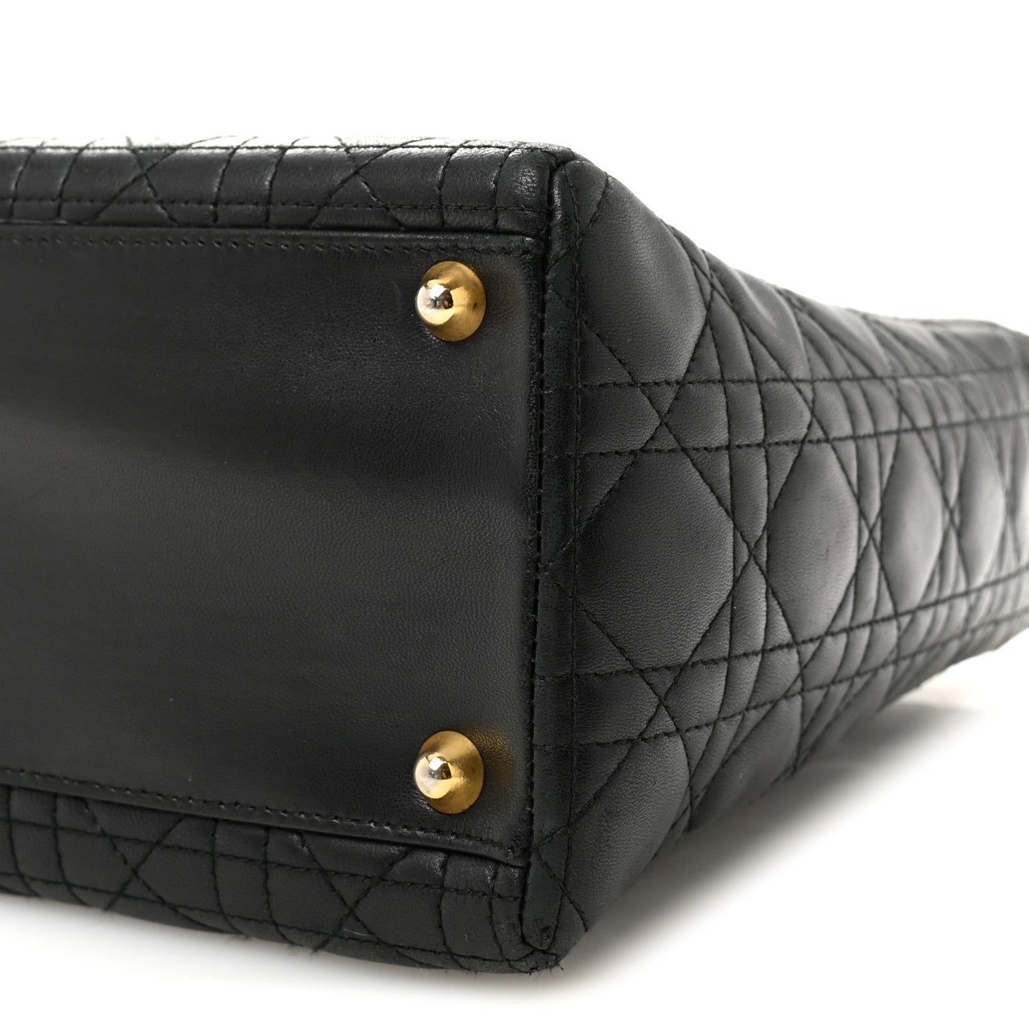 Lambskin Cannage Large Lady D1OR Black