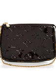Vernis Monogram Mini Pochette Accessories Amarante