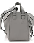 Grained Calfskin Mini Hammock Shoulder Bag Pearl Grey