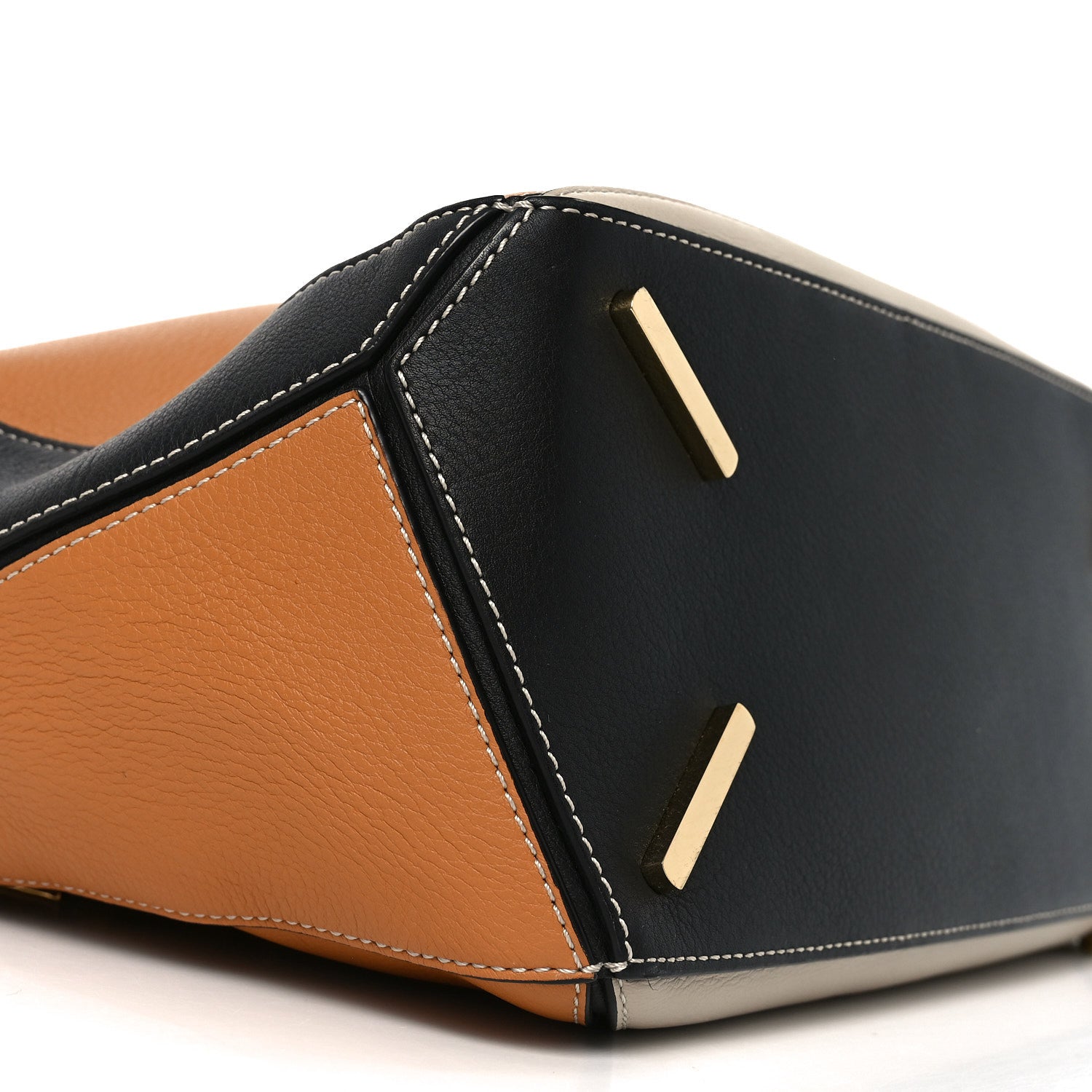Grained Calfskin Medium Puzzle Bag Amber Light Oat