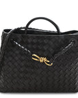 Nappa Intrecciato Medium Andiamo Shoulder Bag Fondant