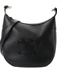 Supple Calfskin Cuir Triomphe Small Heloise Shoulder Bag Black