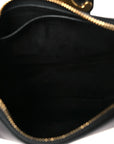 Smooth Calfskin Medium Strap Ava Triomphe Shoulder Bag Black