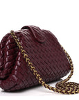 Nappa Intrecciato Small The Lauren 1980 Clutch With Chain Barolo