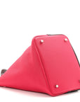 Taurillon Clemence Casaque Picotin Lock 18 PM Rouge Sellier Framboise