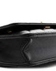 Lambskin Quilted Sweet Camellia Wallet On Chain WOC Black