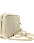 Calfskin Matelasse Monogram Lou Camera Bag Crema Soft