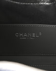 Metallic Caviar Quilted Mini CHNL 25 Handbag Anthracite