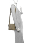 Lambskin Maxi Intrecciato Cassette Camera Bag Travertine