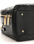 Lambskin Quilted Medium Trendy CC Bowling Bag Black