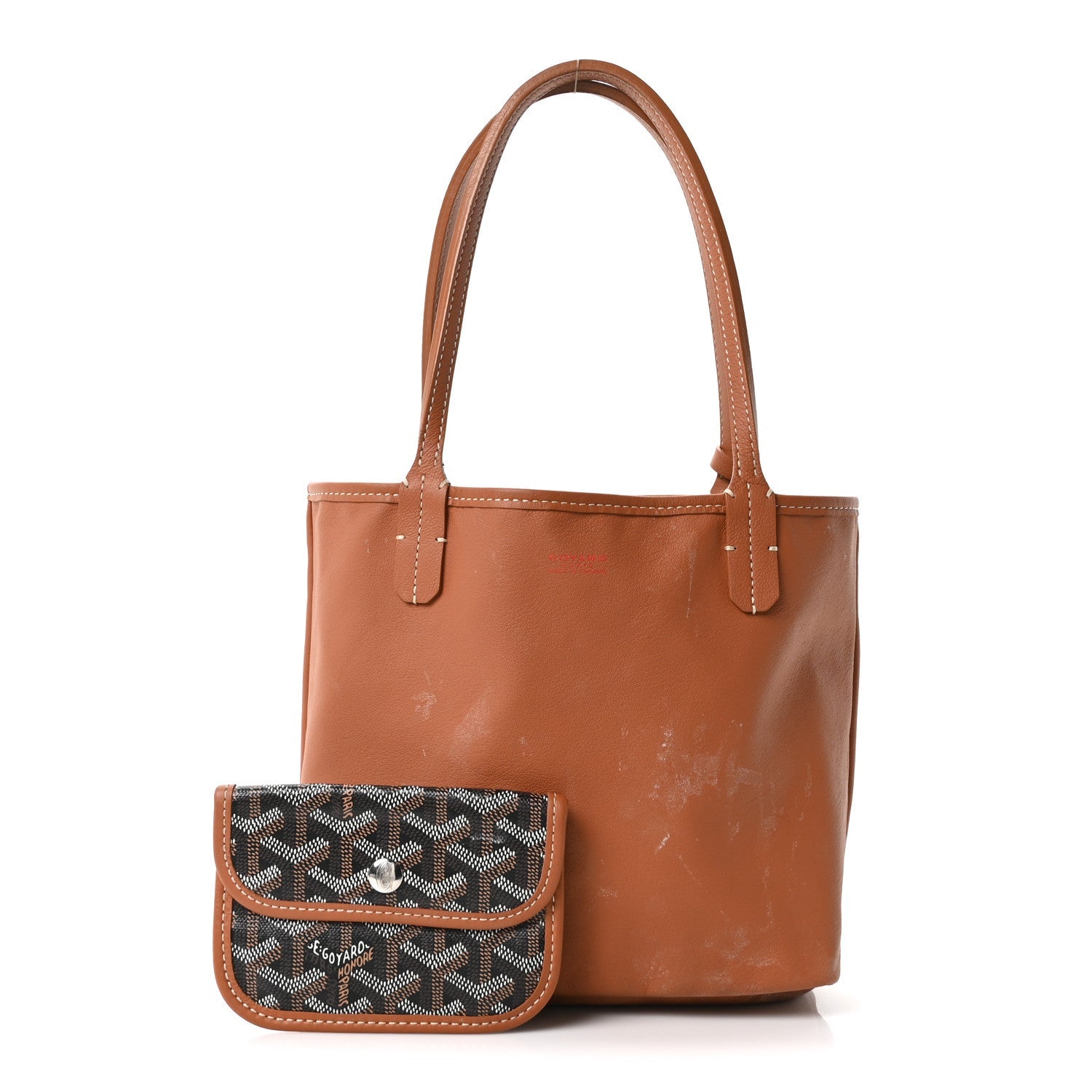 Goyardine Reversible Mini Anjou Black Gold