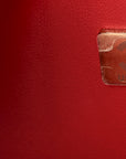Caviar Quilted Medium Double Flap Red