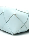 Lambskin Maxi Intrecciato Small Cassette Camera Bag Teal Washed