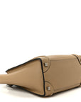 Drummed Calfskin Micro Luggage Dune